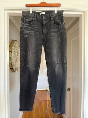 Moussy Black Washed Straight Leg Jeans